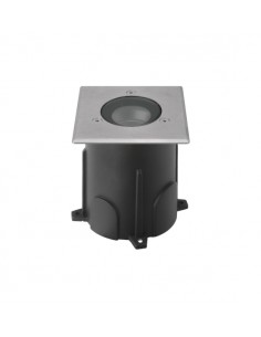Vila outdoor recessed floor lamp - Nexia - Square stainless steel lamp