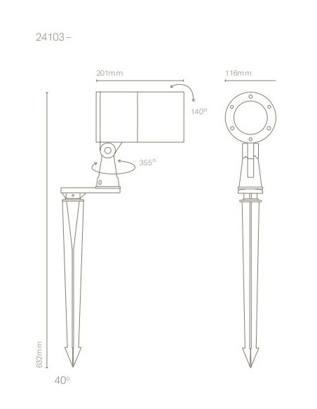 Baliza de Exterior Ronda 63,2 cm – Nexia