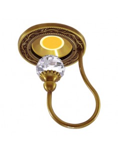 Paris recessed light - Fede - Classic round light, Swarovsky glass, Ø 7.8 cm 