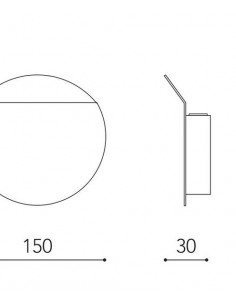 Dot wall light - Plussmi - Minimalist metal LED light in 5 finishes and 2 sizes 