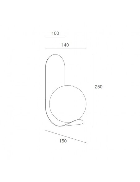 Plafón/ Aplique de pared Zesta con 1 luz – Massmi