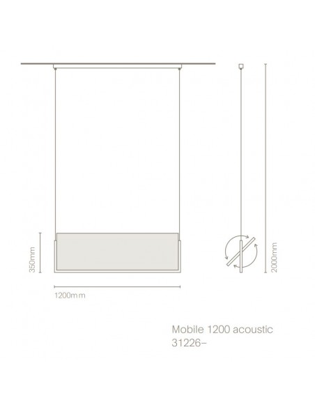 Mobile Acoustic 120 cm pendant lamp