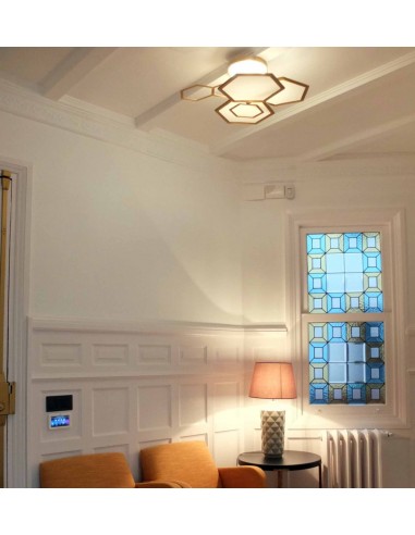 Aplique de techo de latón y cristal – Ramie – MYO