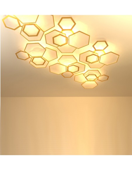 Aplique de techo de latón y cristal – Ramie – MYO