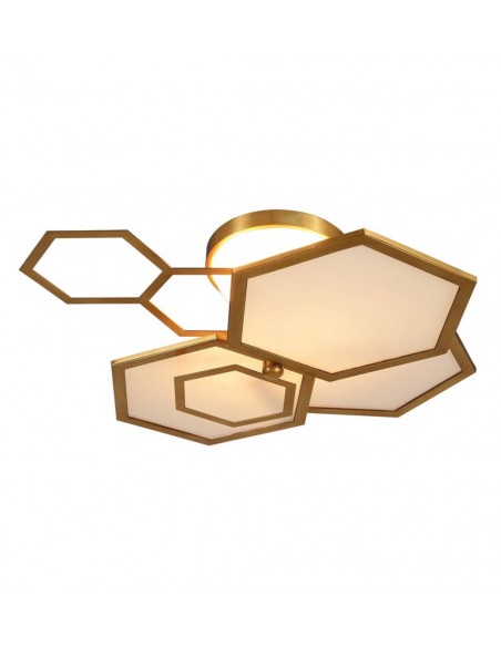 Aplique de techo de latón y cristal – Ramie – MYO