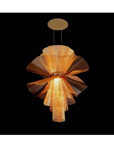 Lámpara colgante LED de malla de acero en 2 acabados 2700K – Messier – MYO 2