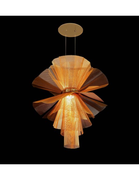 Lámpara colgante LED de malla de acero en 2 acabados 2700K – Messier – MYO