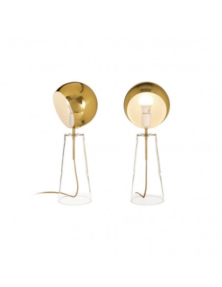 Lámpara de mesa de cristal y latón – Werkbund – MYO