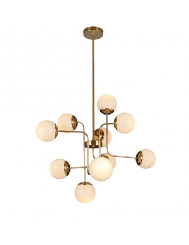 Lámpara de techo de latón y cristal de doble capa – Fairmont – MYO