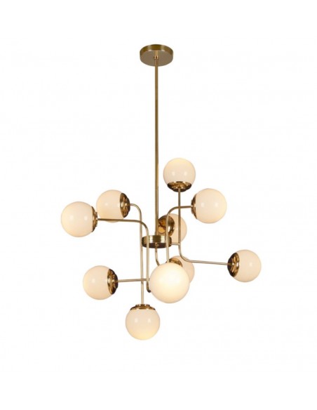 Lámpara de techo de latón y cristal de doble capa – Fairmont – MYO