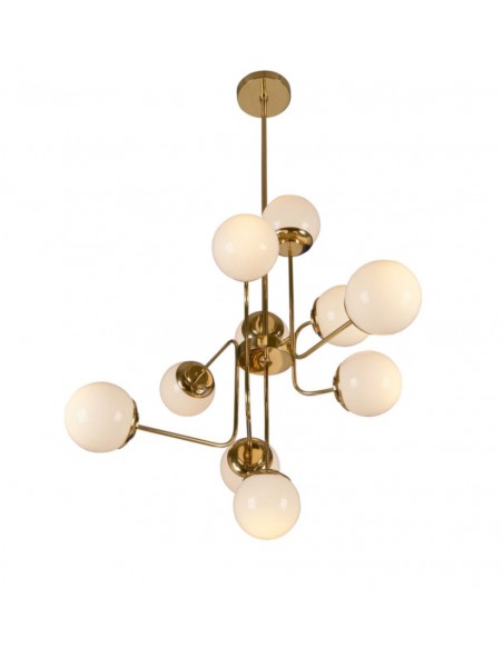 Lámpara de techo de latón y cristal de doble capa – Fairmont – MYO