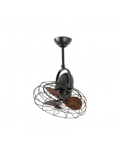 Ventilador de techo sin luz estilo retro regulador pared disponible en 2 acabados – Keiki – Faro