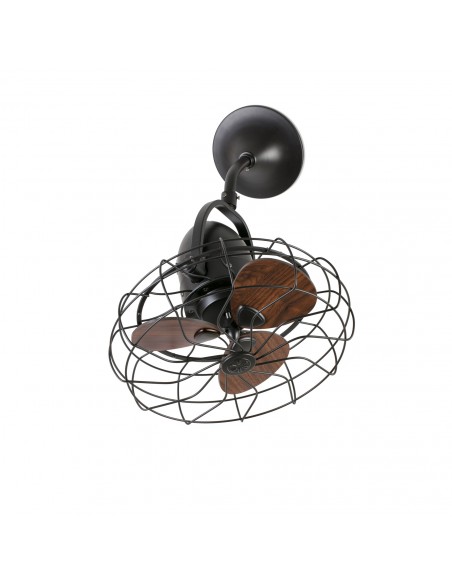 Ventilador de techo sin luz estilo retro regulador pared disponible en 2 acabados – Keiki – Faro