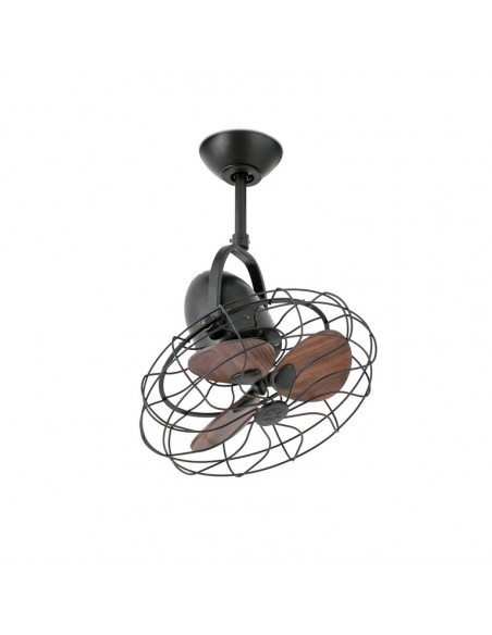 Ventilador de techo sin luz estilo retro regulador pared disponible en 2 acabados – Keiki – Faro