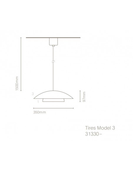 Tires Model 3 pendant lamp