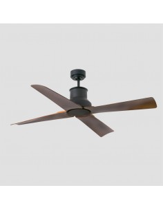 Ventilador de techo disponible en 2 acabados con o sin luz IP44 y mando a distancia – Winche – Faro