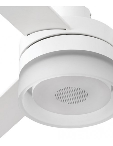 Ventilador de techo LED acabado blanco con altavoz incluido – Ice – Faro