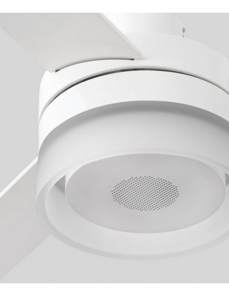 Ventilador de techo LED acabado blanco con altavoz incluido – Ice – Faro