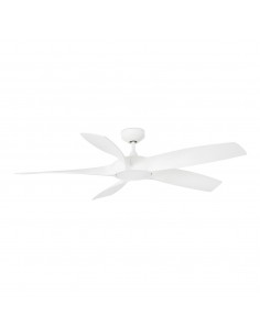 Ventilador de techo con luz acabado blanco con 5 palas y motor DC – Cocos – Faro 2
