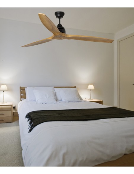Ventilador de techo negro sin luz con 3 palas y 3 velocidades – Alo – Faro