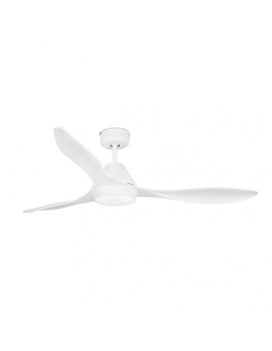 Ventilador de techo blanco con luz LED 3 palas y 5 velocidades regulables – Polaris – Faro