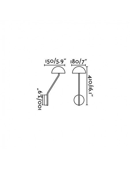Aplique de pared decorativo LED en 2 colores - Pure - Faro