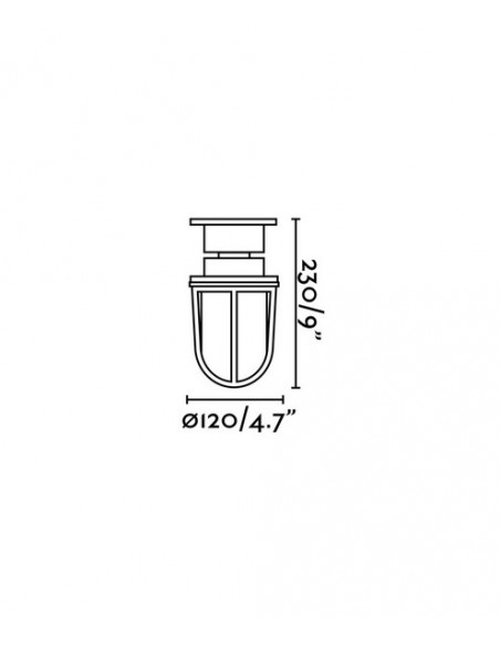 Lámpara plafón/sobremuro estilo clásico latón – Mauren – Faro
