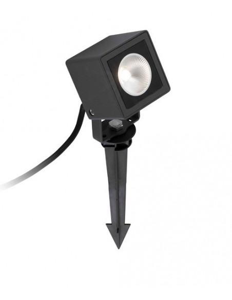 Proyector orientable con estaca de luz cálida – Sobek – Faro