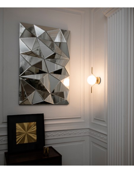 Aplique de pared estructura oro con difusor de cristal – Le Vita - Faro