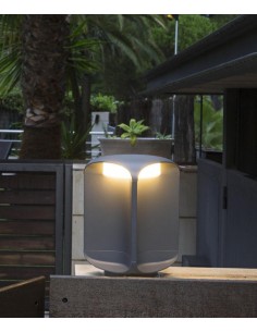 Dark grey LED beacon with owl eyes two sizes - Bu-Oh - Faro