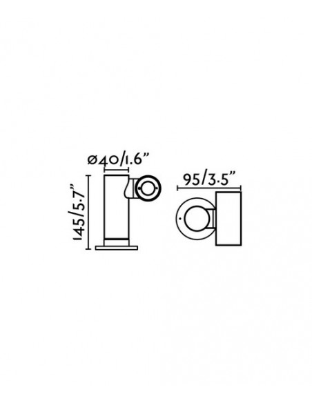 Lámpara sobremuro orientable gris oscuro – Spy-1 – Faro