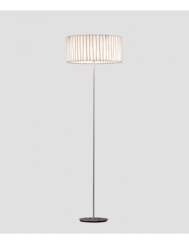 Lámpara de pie de acero y cristal en acabado blanco regulable en intensidad - Curvas - Arturo Álvarez