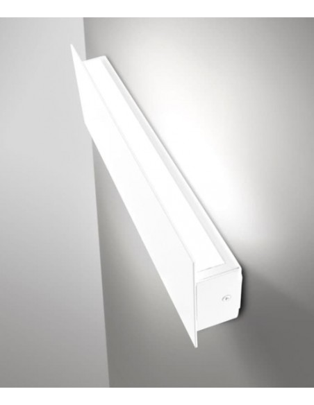 Aplique de pared LED moderno en acero blanco - Suau - Pujol Iluminación