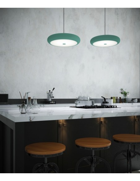 Lámpara colgante LED de acero disponible en diferentes colores – Boina – Pujol Iluminación