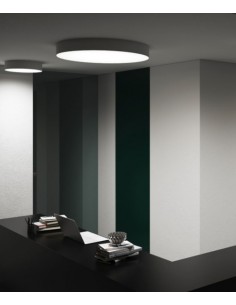 Plafón de techo LED en aluminio y disponible en 2 acabados y 3 dimensiones – Plafo – Pujol Iluminación