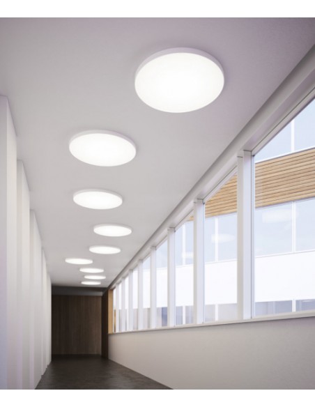 Plafón de techo LED en aluminio y disponible en 2 acabados y 3 dimensiones – Plafo – Pujol Iluminación