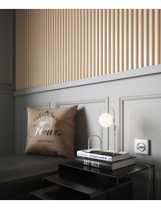 Lámpara de mesa LED en acero con bola cristal en varios acabados – Sunset – Pujol Iluminación