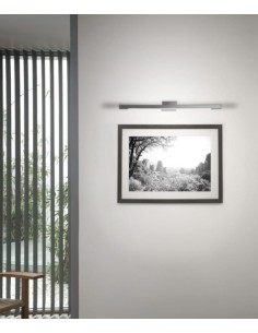 Thin picture lamp - Pujol Iluminación - Matt nickel steel structure, Length: 40 cm