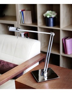 Del table lamp - Pujol - Adjustable chrome desk lamp