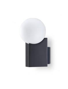 Aplique de pared en 5 colores con esfera de cristal - Cub - Pujol Iluminación 2