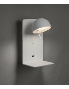 Beddy wall light - Bover - Adjustable reading lamp, tray & USB