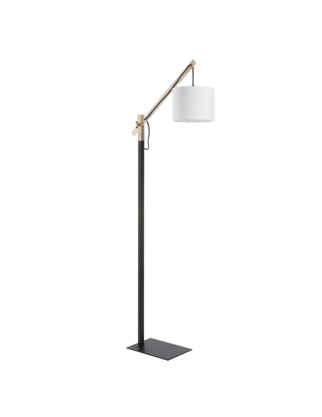 Modern wood adjustable floor lamp - Britta - Exo - Novolux