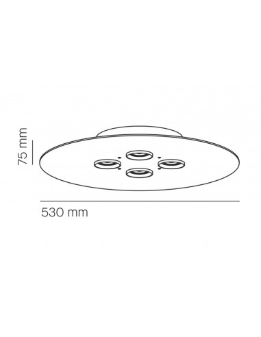 Plafón de techo circular Equal  Plafón de techo circular Equal