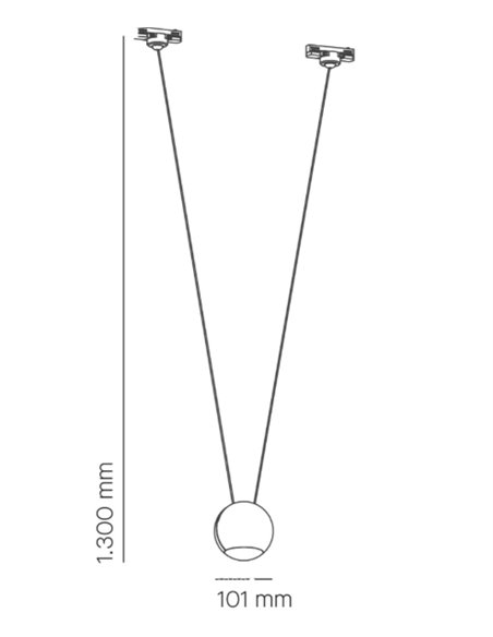 Lámpara colgante para carril monofásico Bo-La - Milán