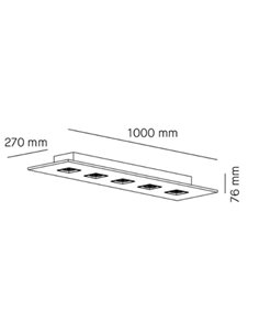 Plafón de techo 5 luces Polifemo – Milán 2