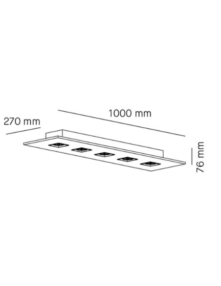 Plafón de techo 5 luces Polifemo – Milán