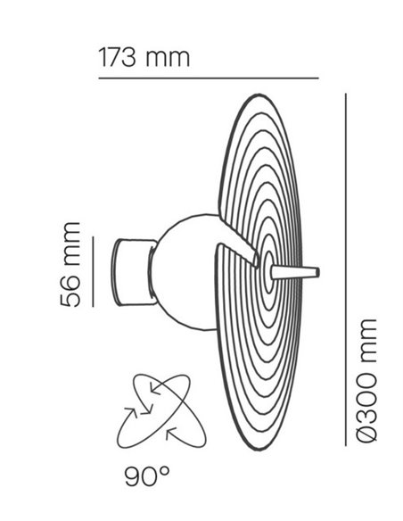 Aplique de pared Symphony - Milán 