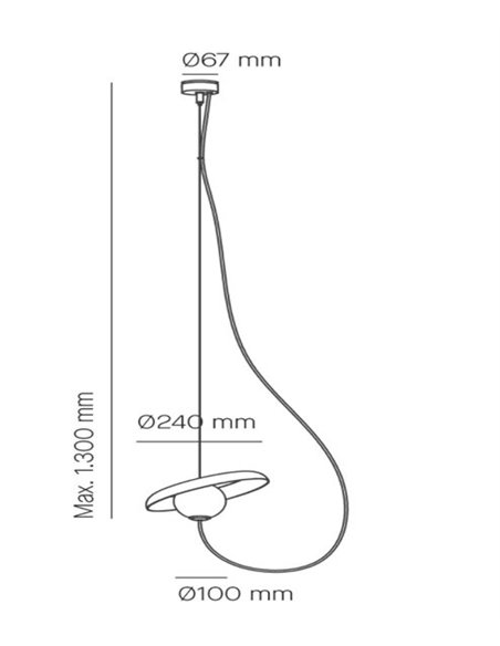 Colgante de techo Wire - Milán 