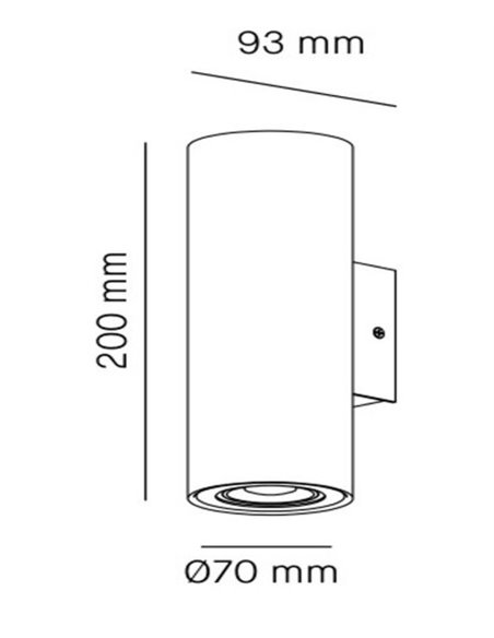 Aplique de pared Kronn 200 GU10 - Milán