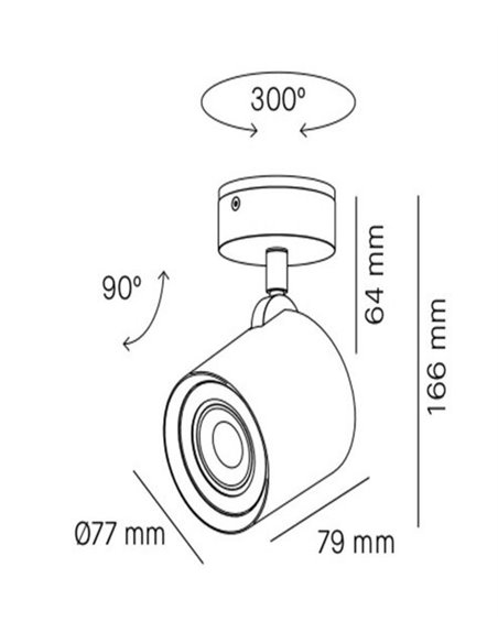 Foco 1 luz Kronn GU10 – Milán